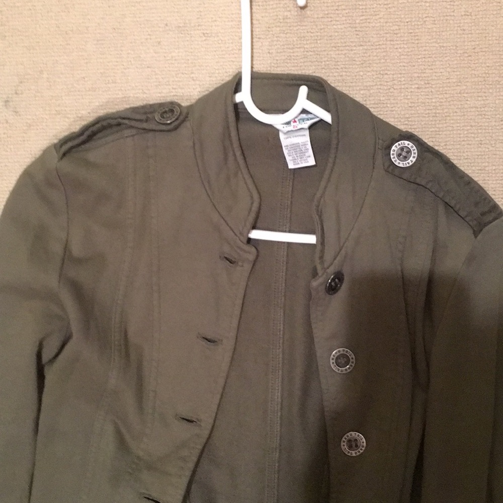 green hardtail army jacket